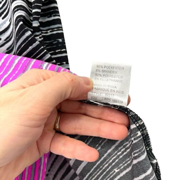 Jamie Sadock Size M sleeveless golf tennis top avant garde print - Picture 7 of 7